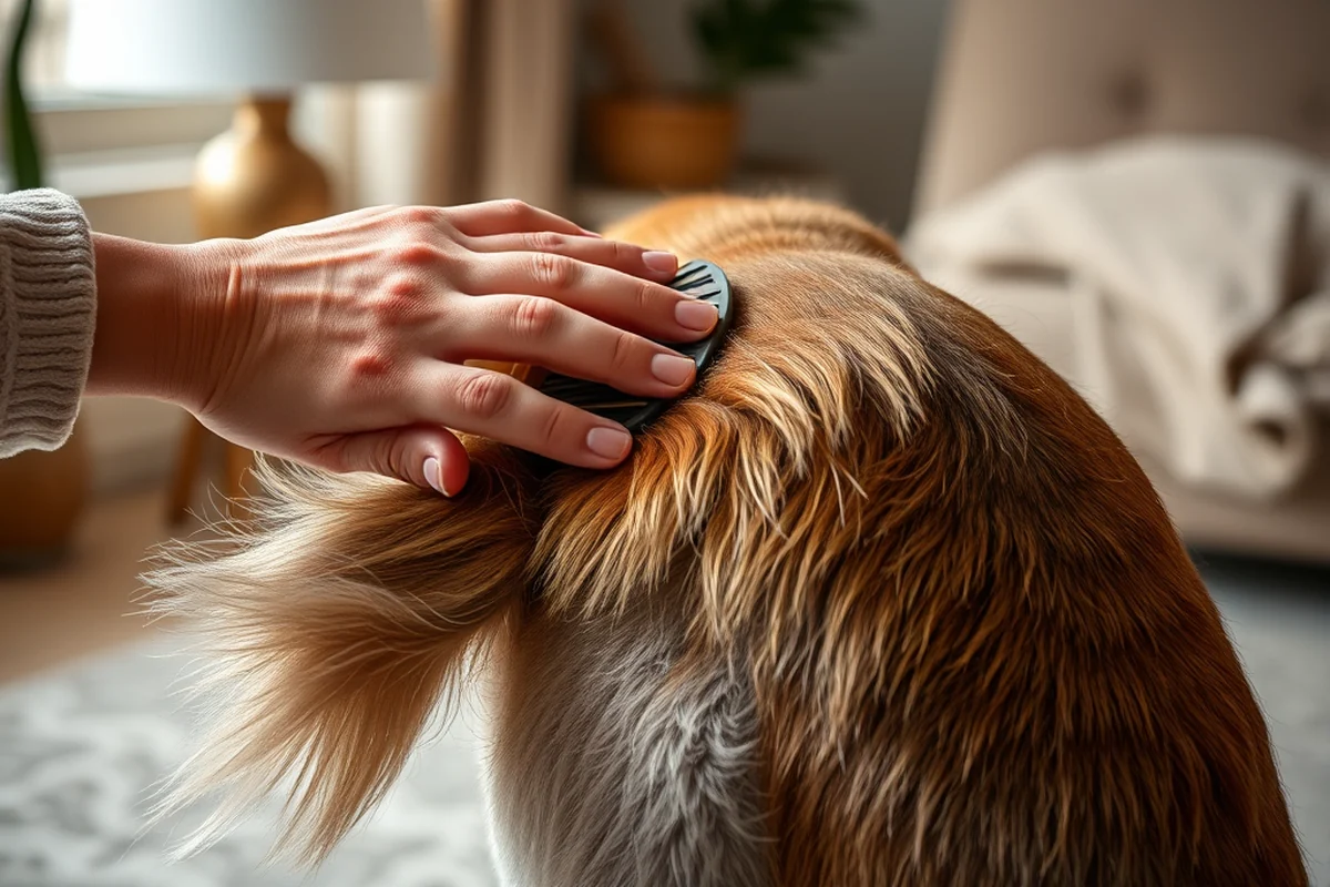 old dog losing hair on tail — Old Dog Losing Hair On Tail (step by step)
